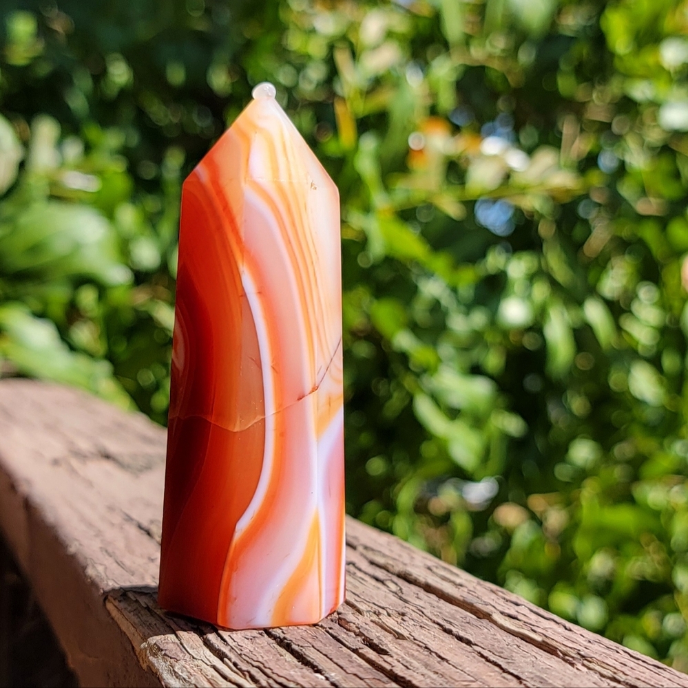 NEW 3.6" MADAGASCAR CARNELIAN TOWER